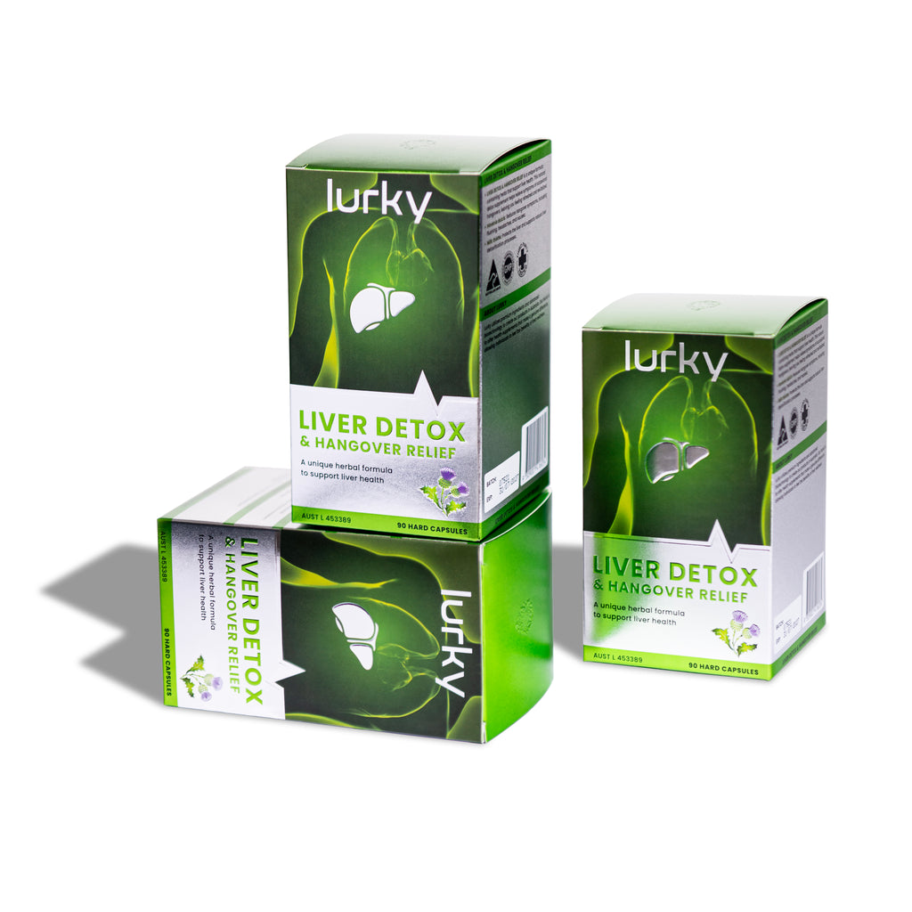 Lurky Liver Detox & Hangover Relief is a high-potency natural supplement formulated to support liver health. Enriched with Silymarin and other herbal ingredients, it helps protect the liver and manage symptoms associated with occasional overindulgence, such as headaches, fatigue, and nausea.