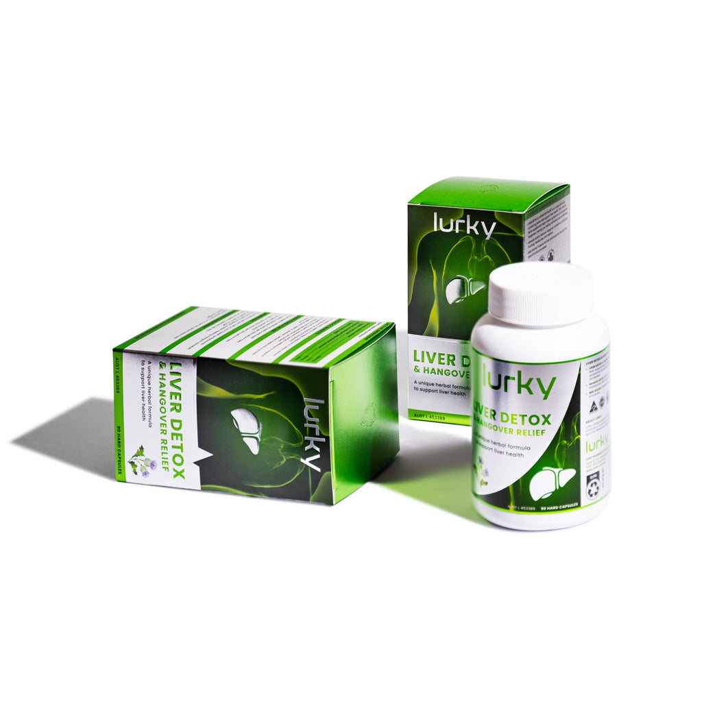 Lurky Liver Detox & Hangover Relief is a high-potency natural supplement formulated to support liver health. Enriched with Silymarin and other herbal ingredients, it helps protect the liver and manage symptoms associated with occasional overindulgence, such as headaches, fatigue, and nausea.